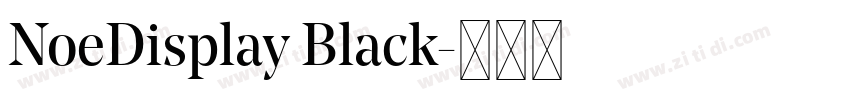 NoeDisplay Black字体转换